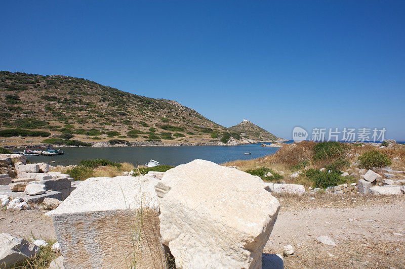 考古文物在Knidos (Cnidus)，土耳其